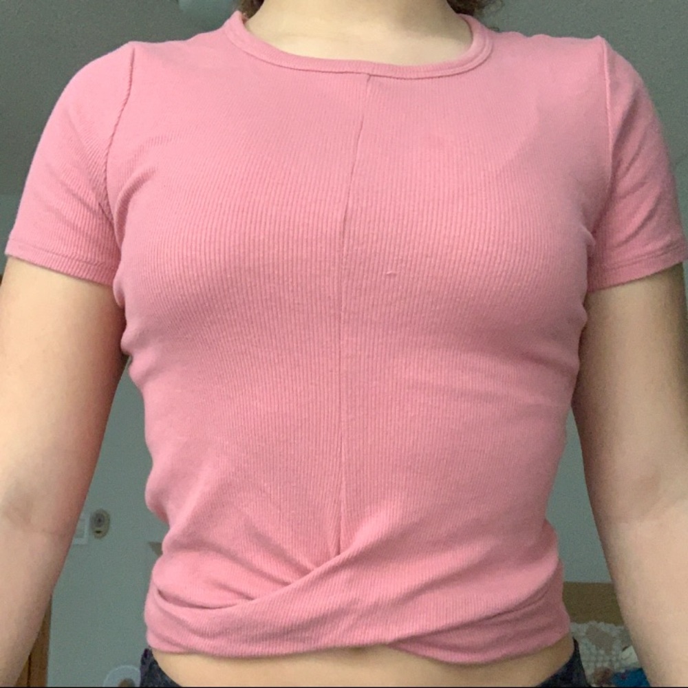 Pink Cross Front Top